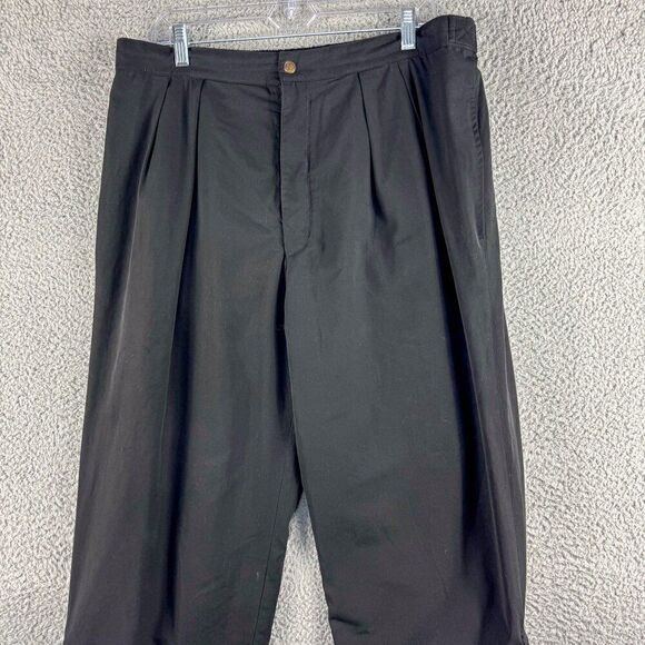 Tourney Waterproof Pants Mens‎ Large Black Stretch Adjustable Waist Golf Slacks - Picture 3 of 16